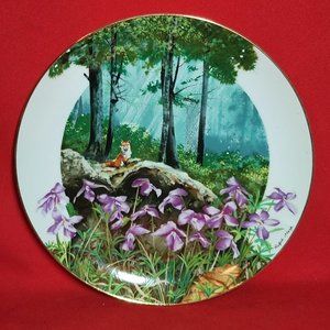 VTG Decorative Plate Royal Windsor Birdsfoot Violet Wildflowers of the South